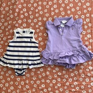 (Lot of 2) Like-new Ralph Lauren 3 month Baby Dresses